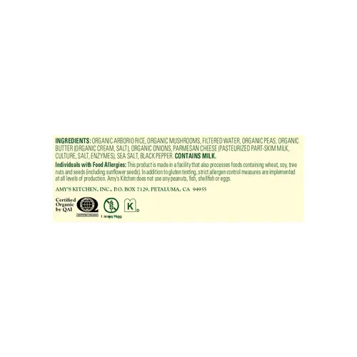 Amy's Frozen Meals, Mushroom Risotto Bowl, Microwave Meals, 9.5 oz thumbnail 4