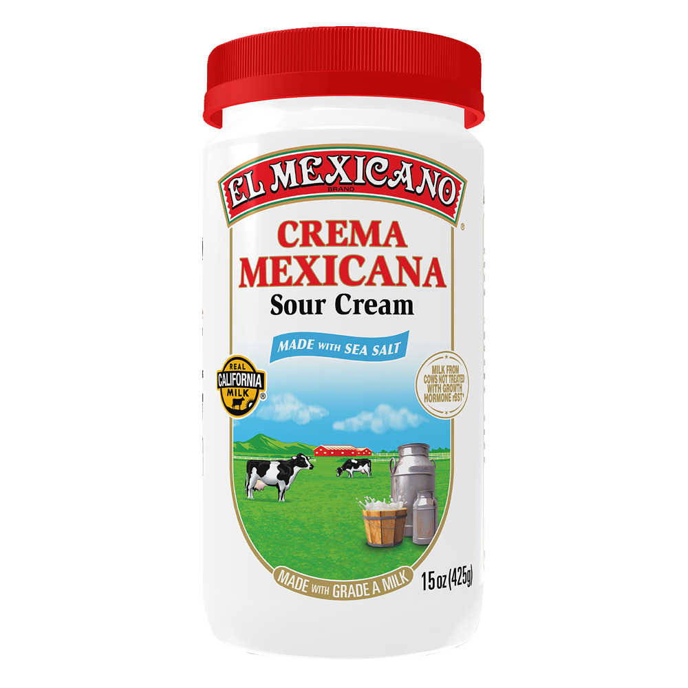 El Mexicano Crema Mexicana, Sour Cream, 15 oz Jar Refrigerated