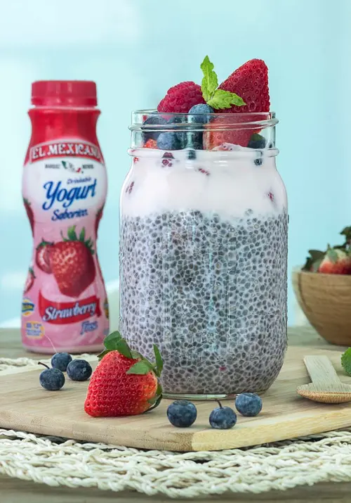 El Mexicano Saborico, Strawberry Protein Yogurt Drink 7 fl oz Bottle thumbnail 2