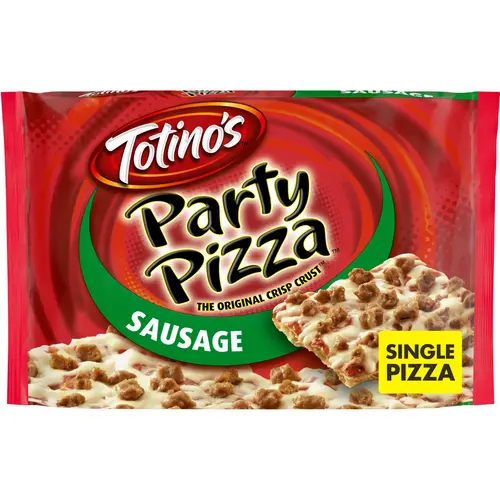 Totino's Party Pizza, Sausage, Frozen Snacks, 2 Servings, 1 ct