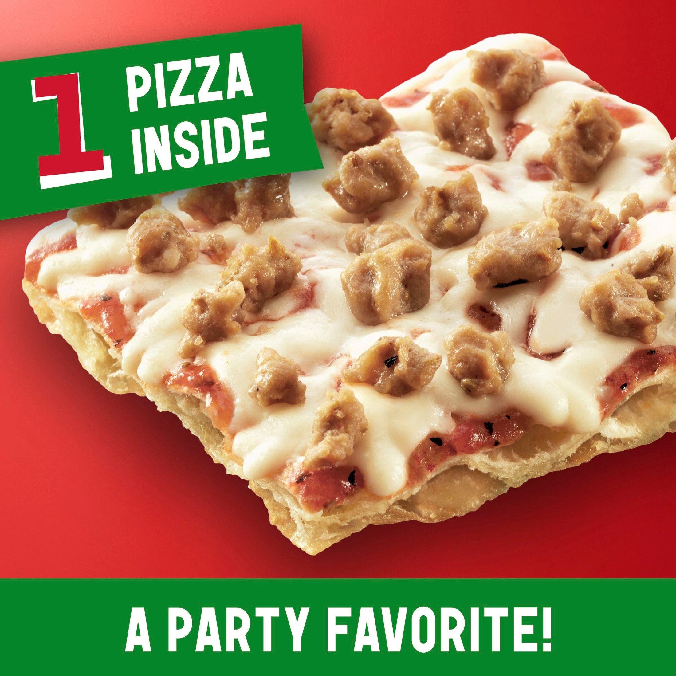 Totino's Party Pizza, Sausage, Frozen Snacks, 2 Servings, 1 ct thumbnail 3