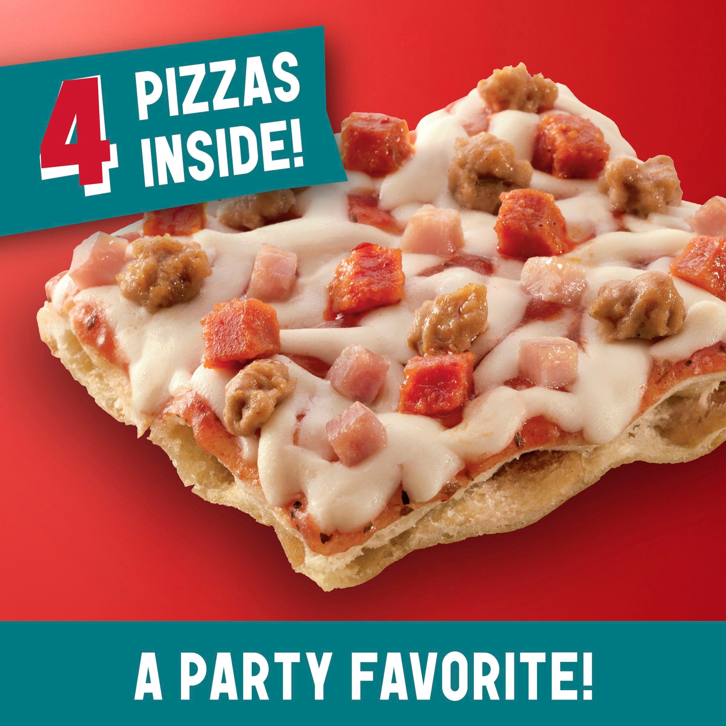 Totino's Party Pizza, Triple Meat, Frozen Snacks, 4 Ct, 42 oz thumbnail 4