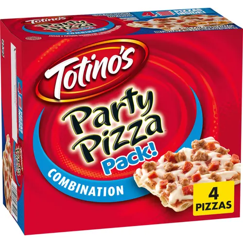Totino's Party Pizza, Combination, Frozen Snacks, 4 Ct, 42.8 oz