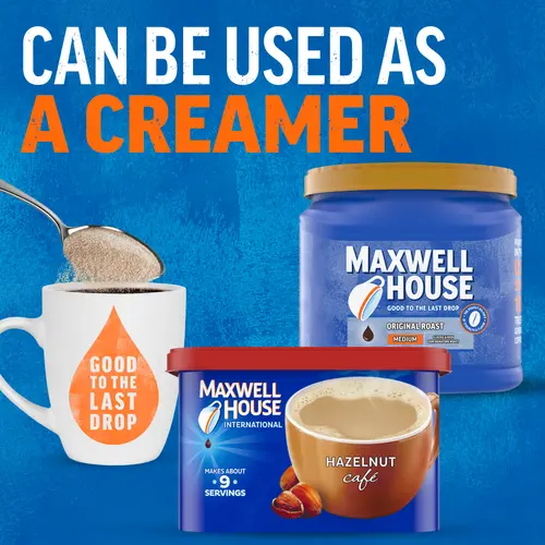 Maxwell House International Hazelnut Cafe Beverage Mix, 9 oz. Canister thumbnail 4