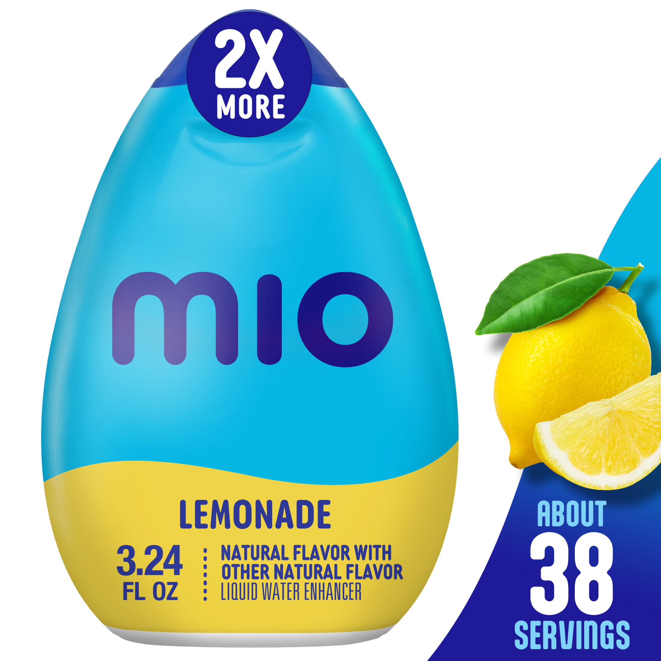 MiO Lemonade Sugar Free Water Enhancer with 2X More, 3.24 fl oz Big Bottle