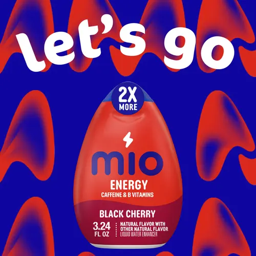 MiO Energy Black Cherry Sugar Free Water Enhancer with 2X More, 3.24 fl oz Big Bottle thumbnail 3