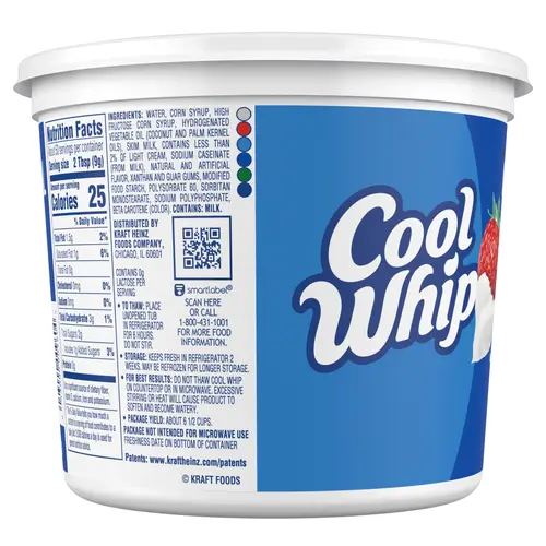 Cool Whip OK Kosher Certification Original Whipping Cream Tub, 16 oz thumbnail 4