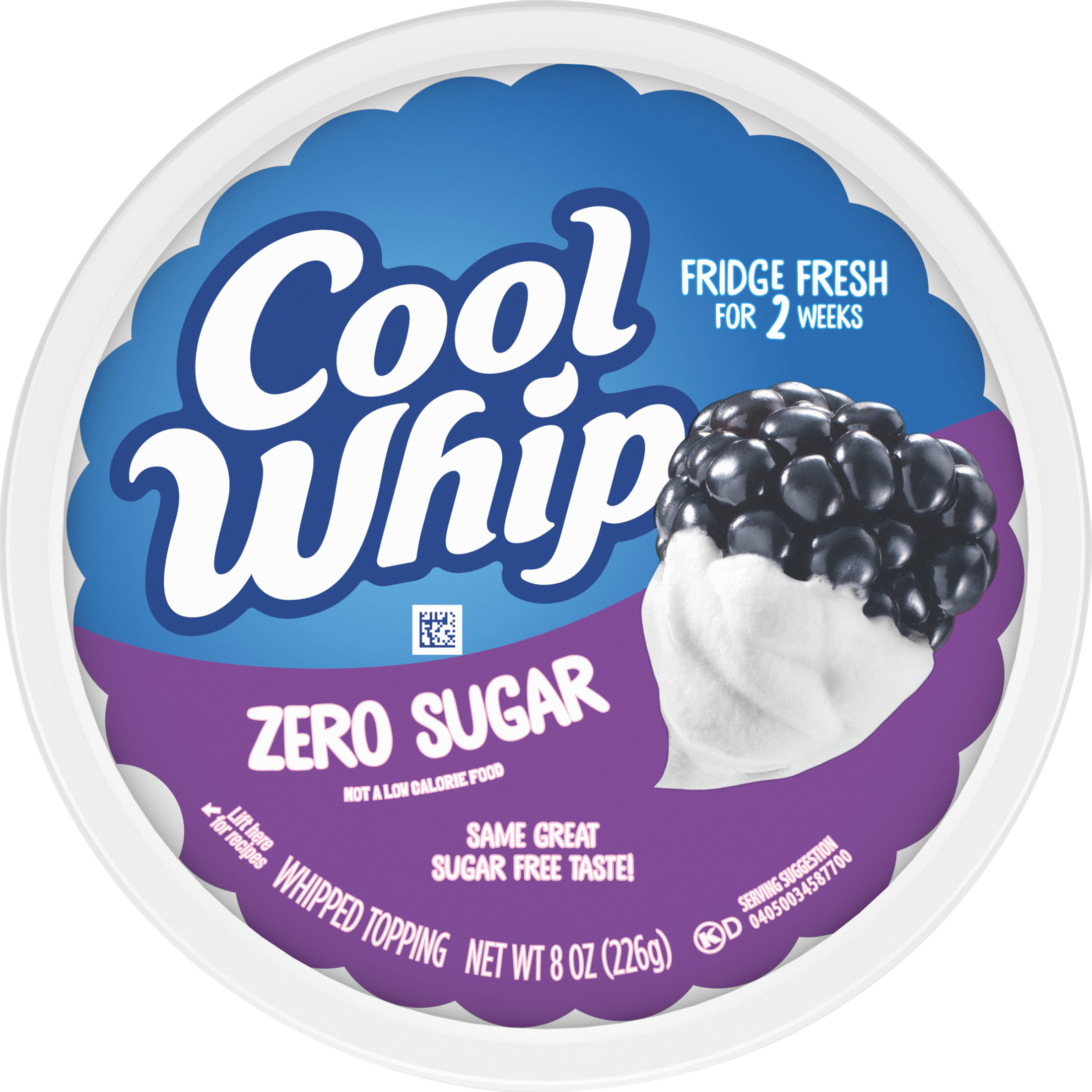 Cool Whip OK Kosher Certification Zero Sugar Whipping Cream Tub, 8 oz thumbnail 4