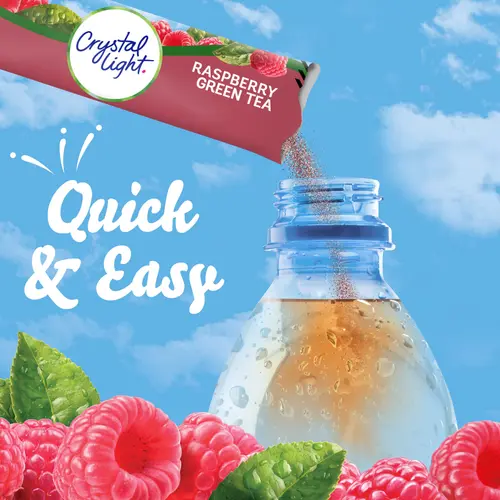 Crystal Light Raspberry Green Tea Sugar Free Drink Mix Singles, 10 ct On-the-Go-Packets thumbnail 3