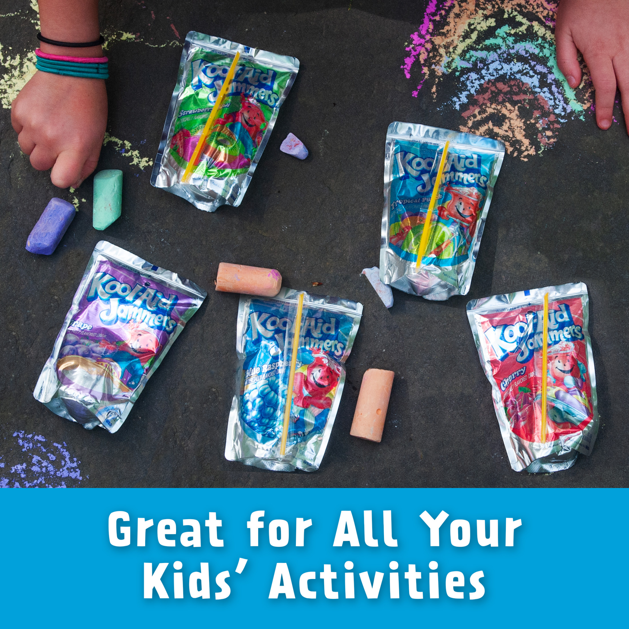 Kool Aid Jammers Tropical Punch Kids Drink 0% Juice Box Pouches, 10 Ct Box, 6 fl oz Pouches thumbnail 3