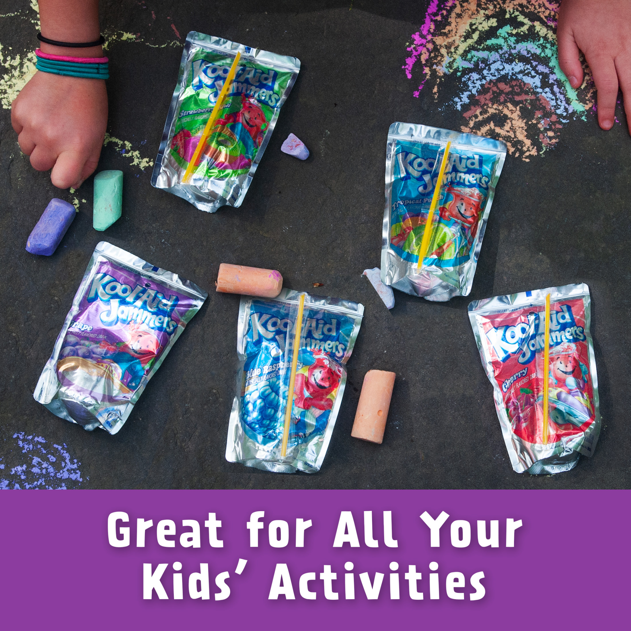 Kool Aid Jammers Grape Kids Drink 0% Juice Box Pouches, 10 Ct Box, 6 fl oz Pouches thumbnail 3