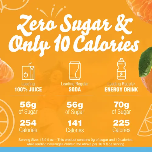 Crystal Light Citrus Sugar Free Drink Mix Singles with Caffeine, 10 ct On-the-Go-Packets thumbnail 2