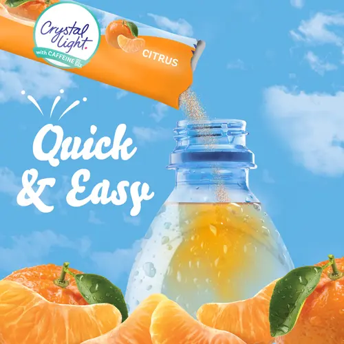 Crystal Light Citrus Sugar Free Drink Mix Singles with Caffeine, 10 ct On-the-Go-Packets thumbnail 3