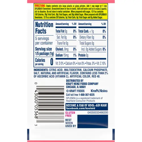 Kool-Aid Unsweetened Watermelon Powdered Soft Drink Mix, 0.15 oz Packet thumbnail 2