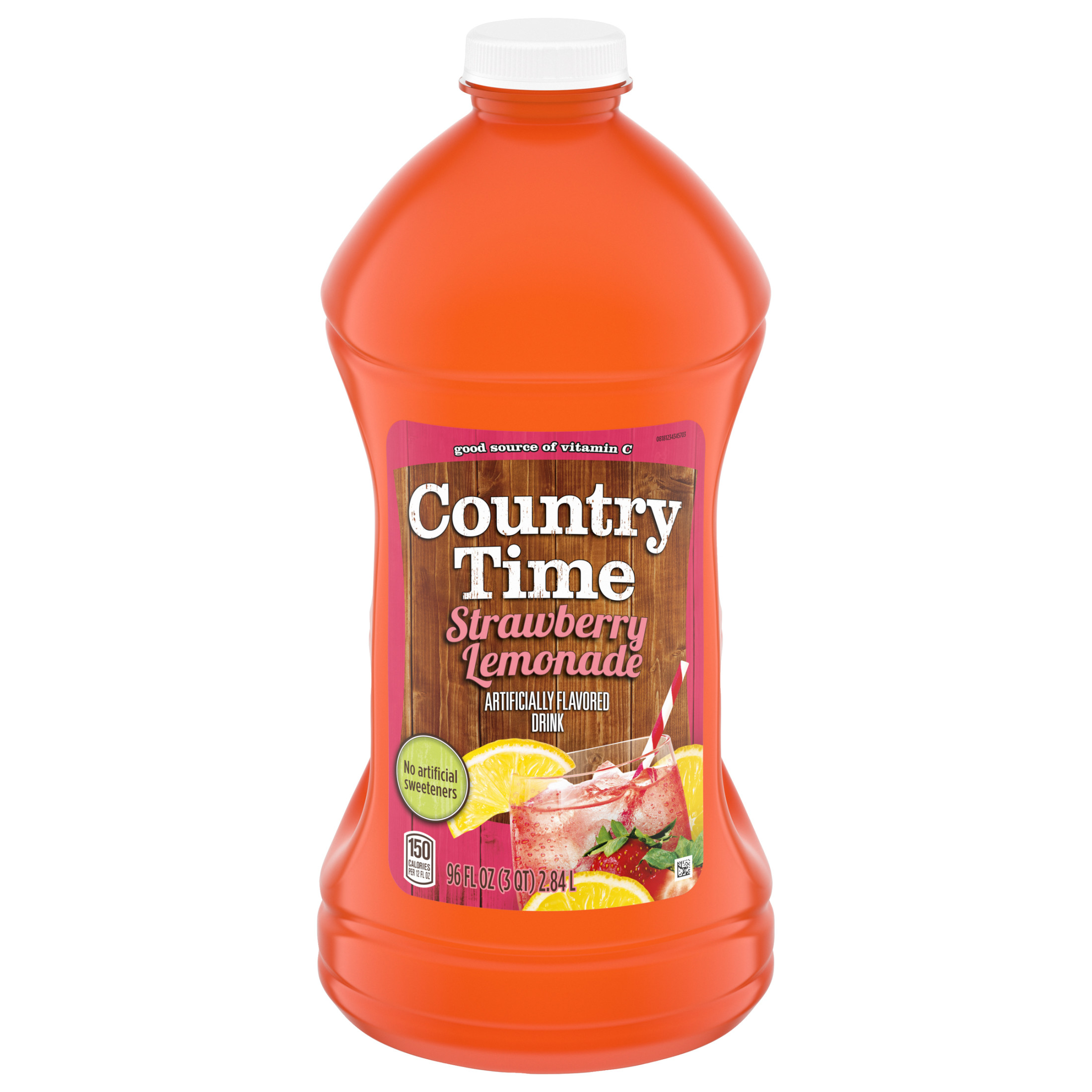 Country Time Strawberry Lemonade Multiserve Kids Drink, 96 fl oz Bottle