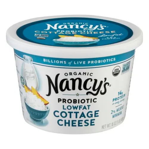 Nancy's Probiotic Foods, Organic Probiotic Low-Fat Cottage Cheese Tub, 2% Milk Fat, 14 g Protein, 16 oz