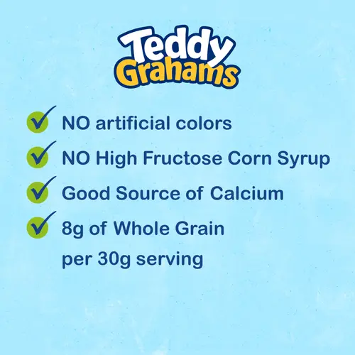 TEDDY GRAHAMS Chocolatey Chip Graham Snacks, Kids Snacks, 10 oz thumbnail 4