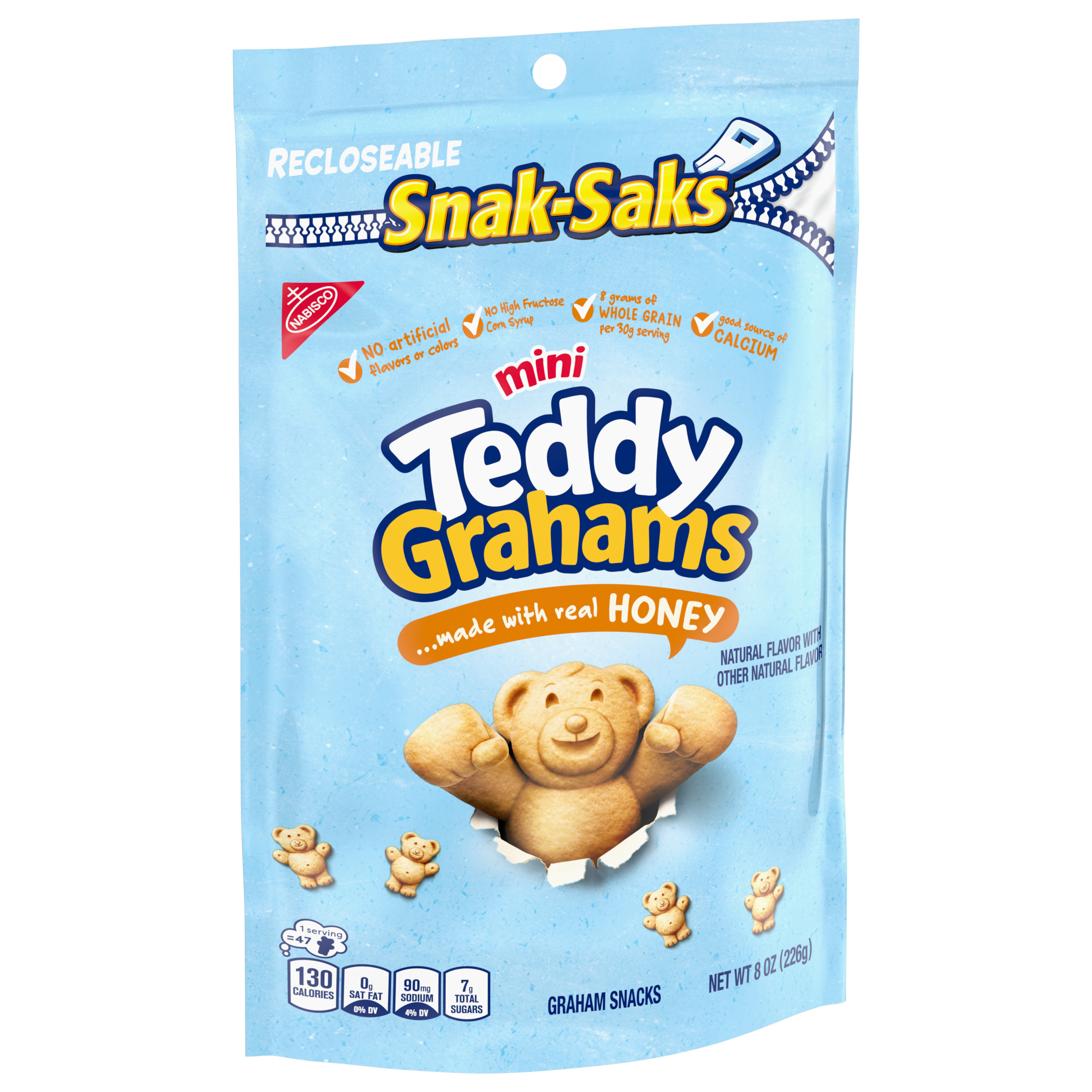 Teddy Grahams Honey Graham Snacks, 8 oz thumbnail 2