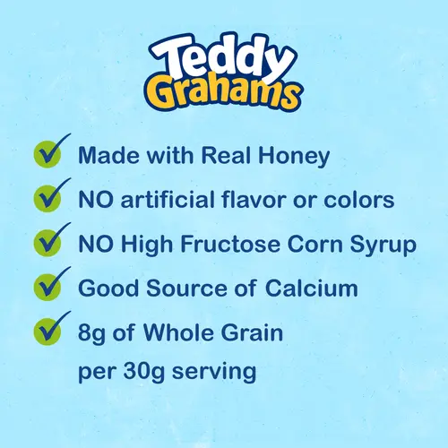 Teddy Grahams Honey Graham Snacks, 8 oz thumbnail 4
