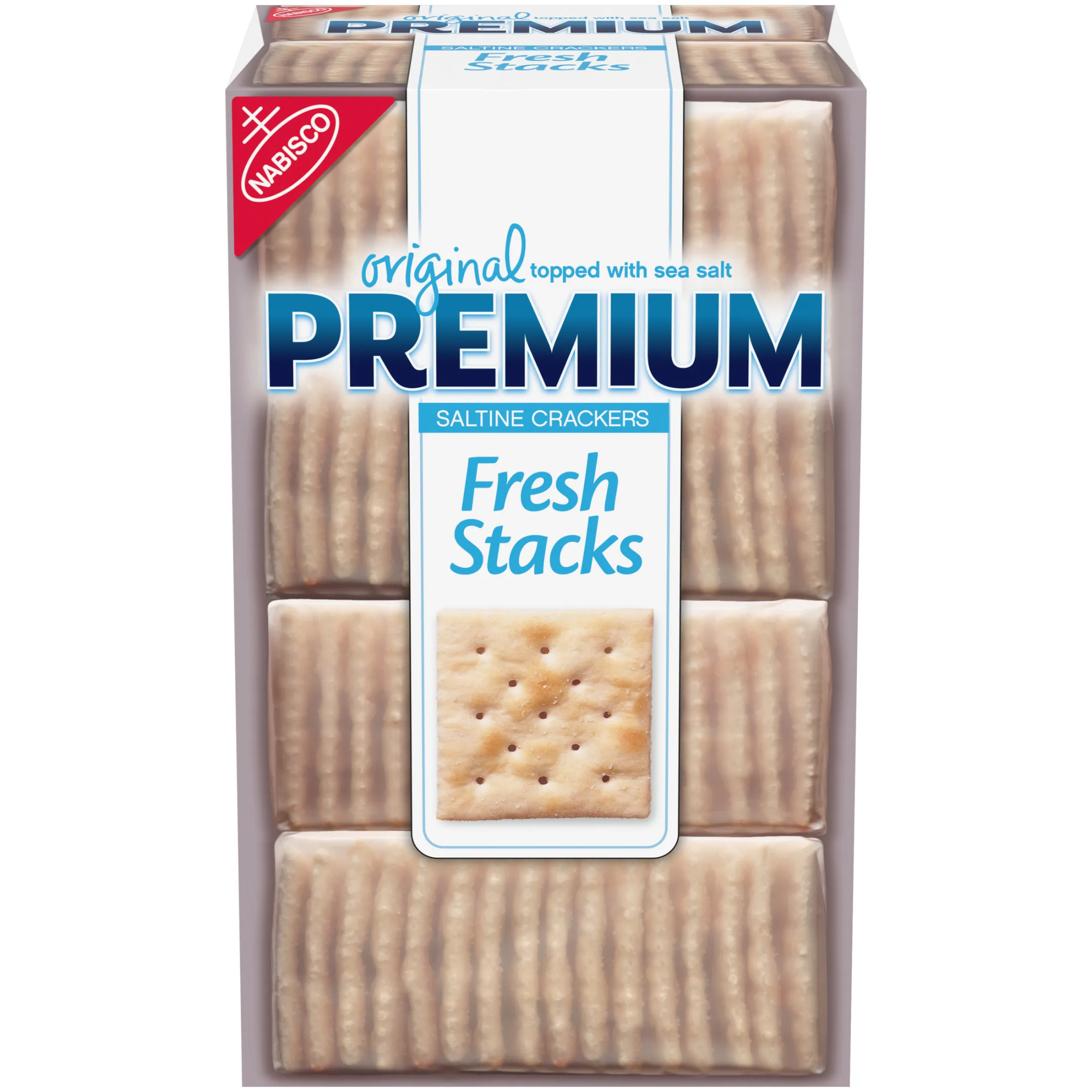 Premium Fresh Stacks Original Saltine Crackers, Travel Snacks, 13.6 oz (8 Multi Snack Packs)
