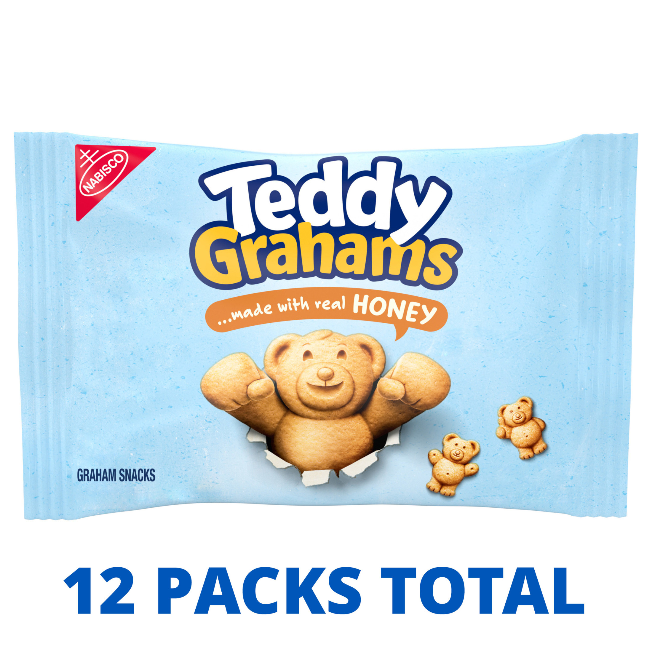 TEDDY GRAHAMS Honey Graham Snacks, 12 Kids Snack Packs thumbnail 3