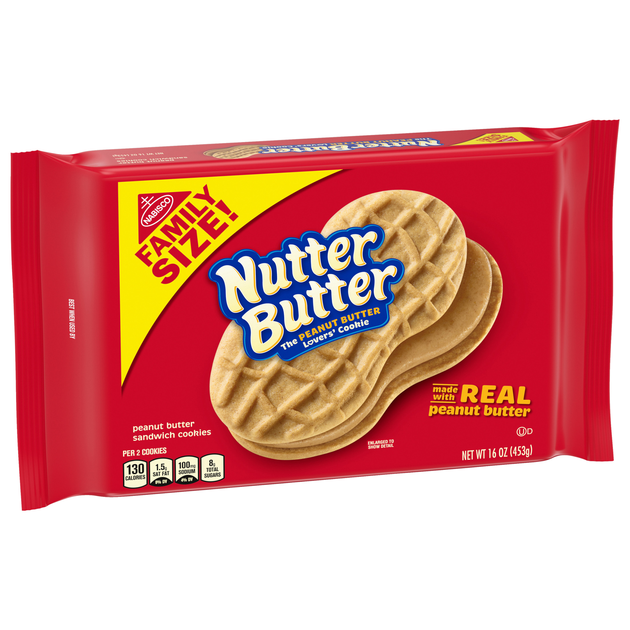 Nutter Butter Family Size Peanut Butter Sandwich Cookies, 16 oz thumbnail 2