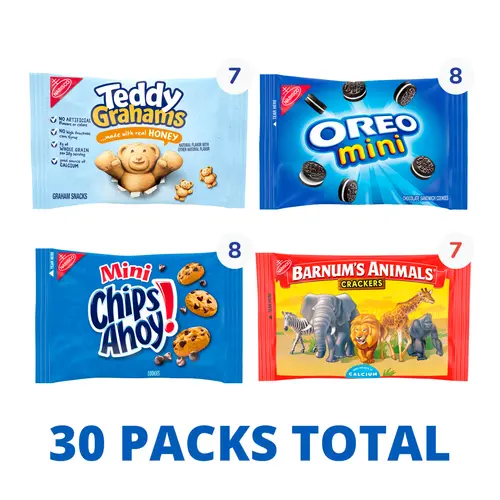 Nabisco Team Favorites Variety Pack, OREO, CHIPS AHOY!, Teddy Grahams & Barnum's, 30 Snack Packs thumbnail 3