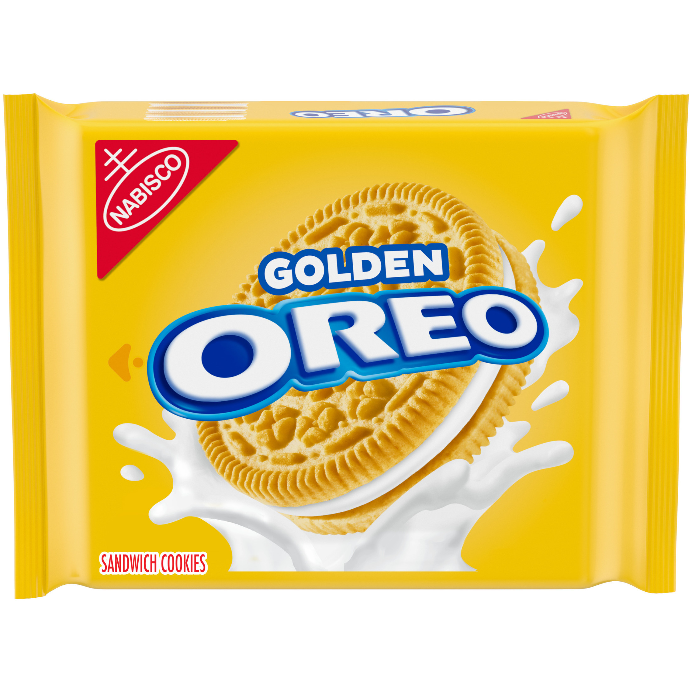 Oreo Golden Crunchy Sandwich Cookies, Baked, 13.29 oz, Shelf Stable Plastic Tray