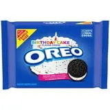 OREO Birthday Cake Creme Chocolate Sandwich Cookies, Family Size, 17 oz