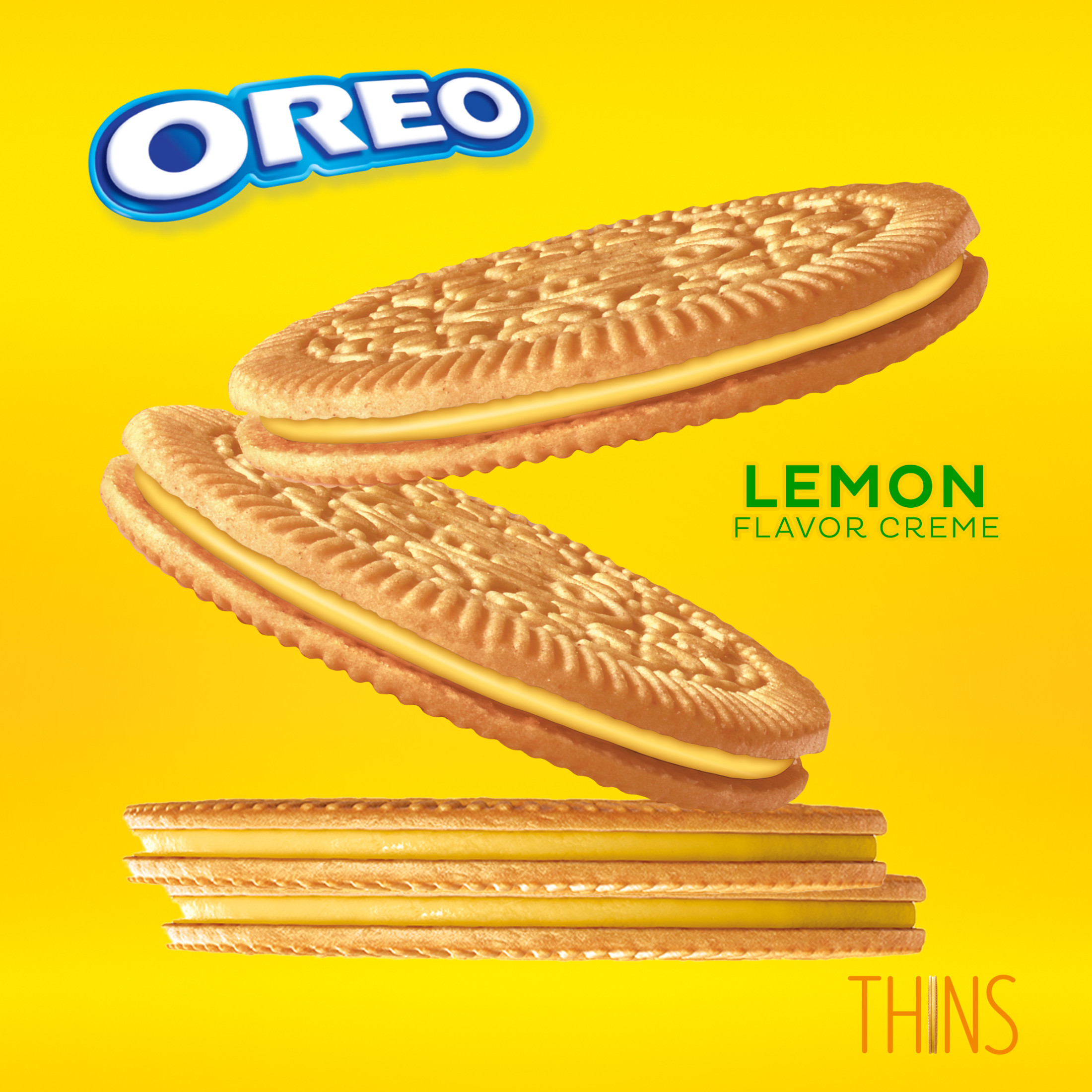 OREO Thins Lemon Creme Sandwich Cookies, Family Size, 11.78 oz thumbnail 4