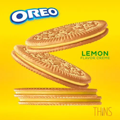 OREO Thins Lemon Creme Sandwich Cookies, Family Size, 11.78 oz thumbnail 4