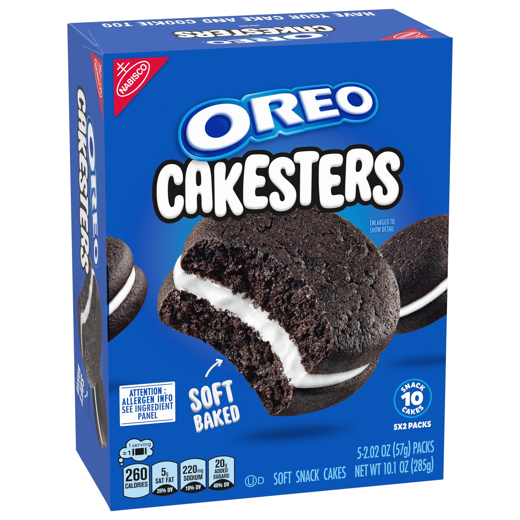 OREO Cakesters Soft Snack Cakes, 5 - 2.02 oz Snack Packs thumbnail 2