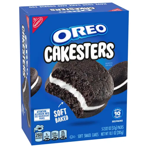 OREO Cakesters Soft Snack Cakes, 5 - 2.02 oz Snack Packs thumbnail 2