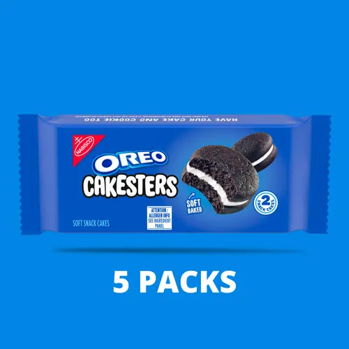 OREO Cakesters Soft Snack Cakes, 5 - 2.02 oz Snack Packs thumbnail 3