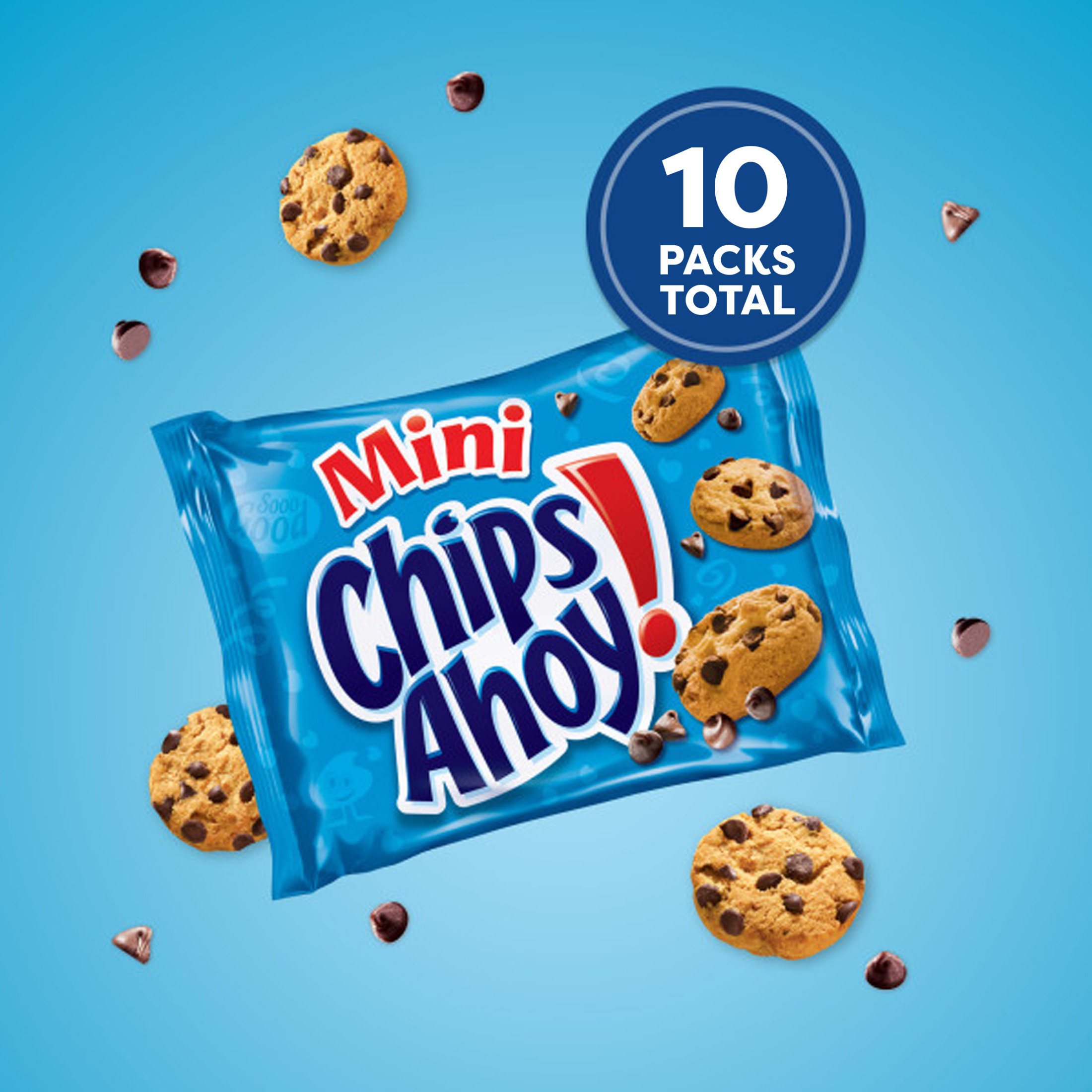CHIPS AHOY! Mini Original Chocolate Chip Cookies, 10 Snack Packs thumbnail 2