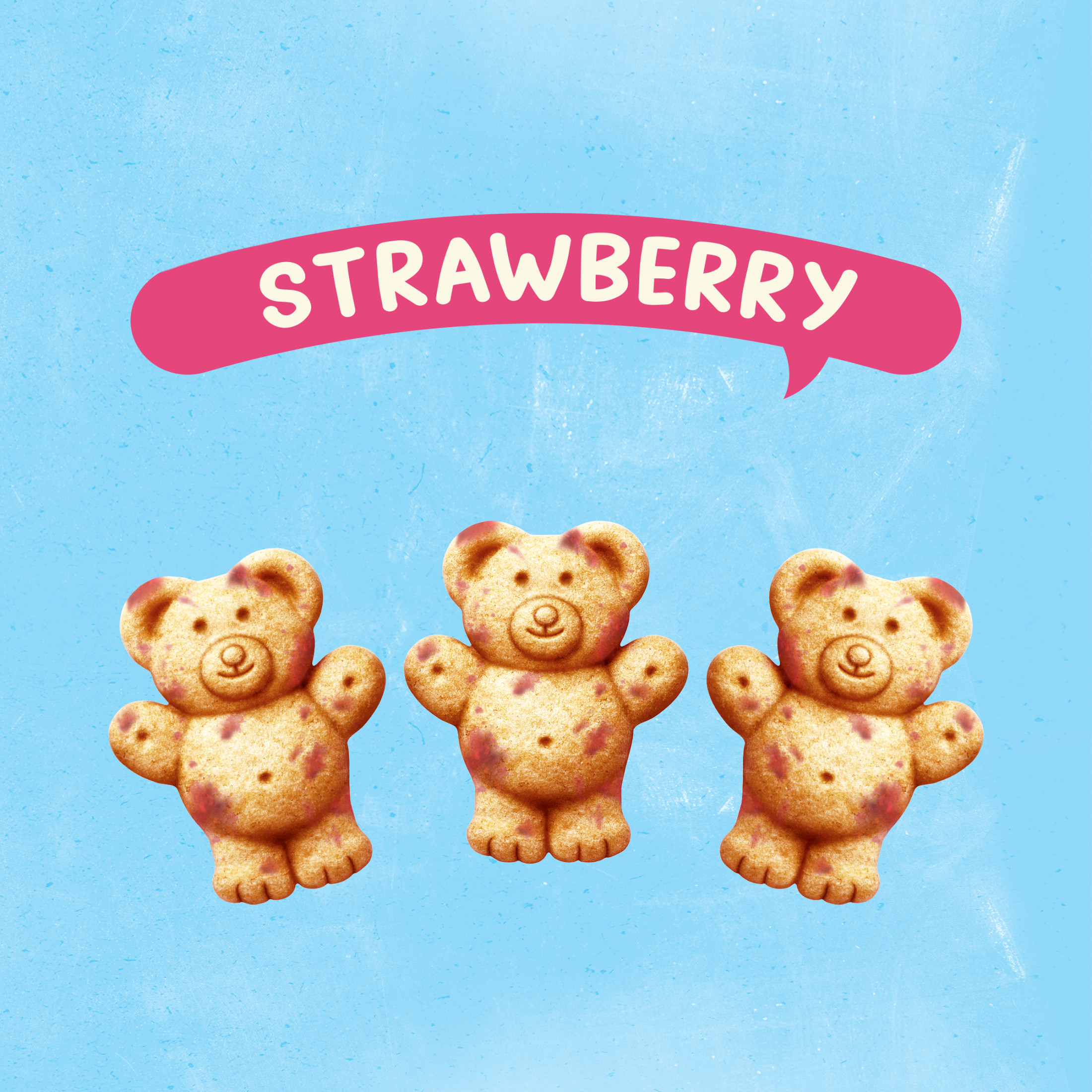 TEDDY GRAHAMS Strawberry Flavor Graham Snacks, Kids Snacks, 10 oz thumbnail 3