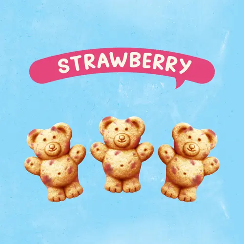 TEDDY GRAHAMS Strawberry Flavor Graham Snacks, Kids Snacks, 10 oz thumbnail 3