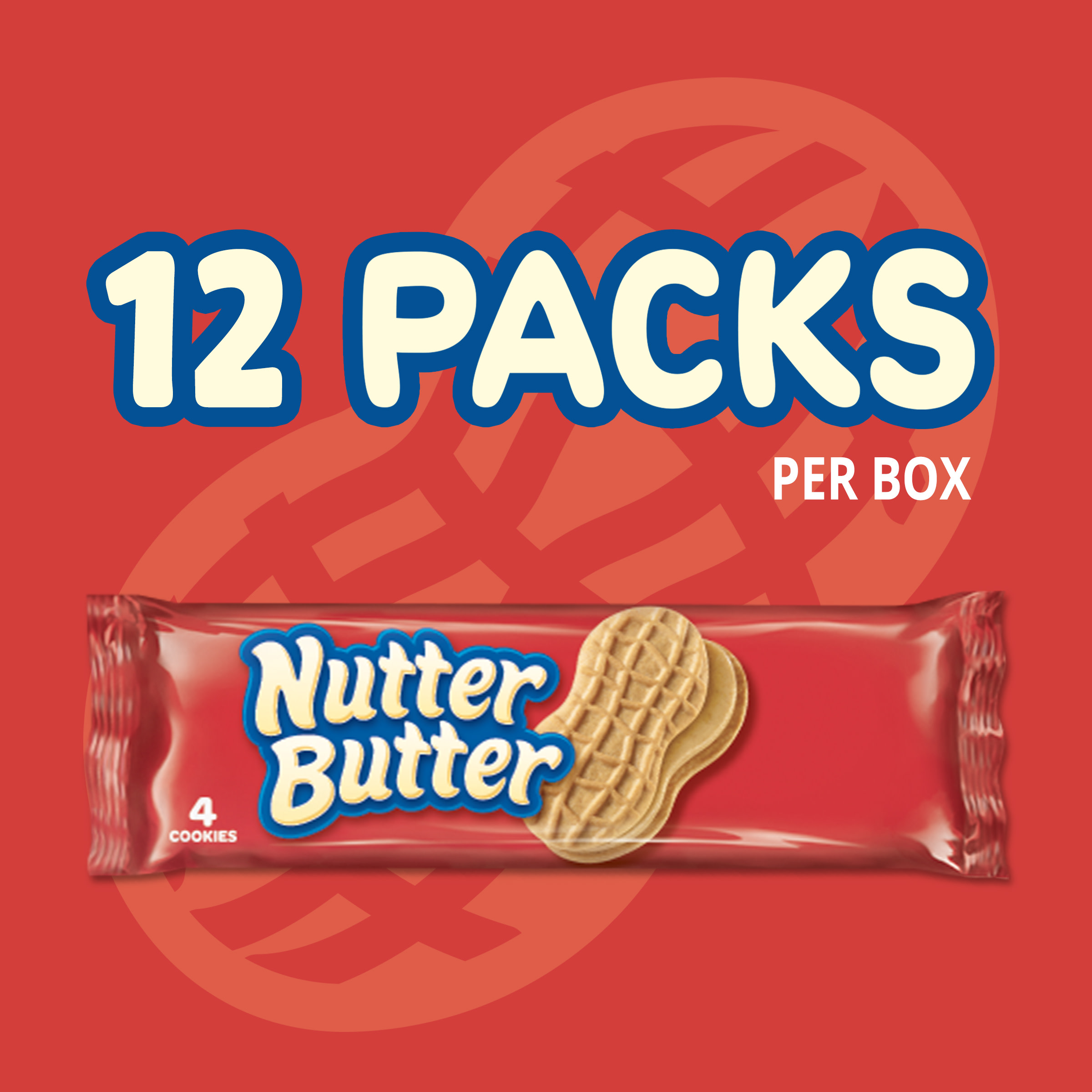 Nutter Butter Peanut Butter Sandwich Cookies, 12 Packs (4 Cookies Per Pack) thumbnail 3