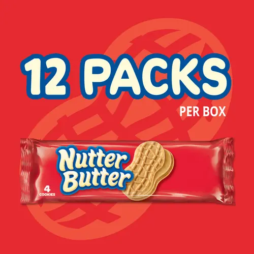 Nutter Butter Peanut Butter Sandwich Cookies, 12 Packs (4 Cookies Per Pack) thumbnail 3