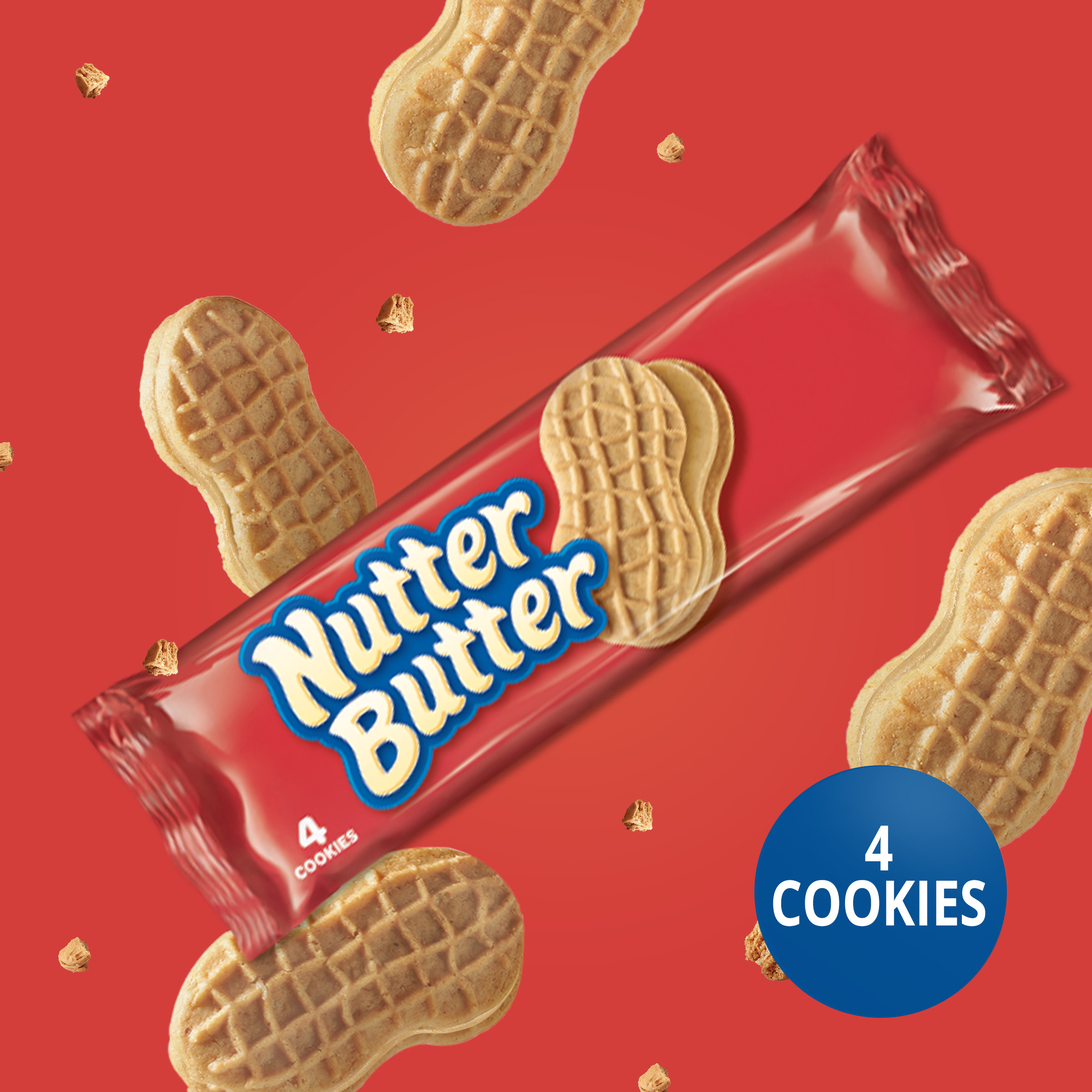 Nutter Butter Peanut Butter Sandwich Cookies, 12 Packs (4 Cookies Per Pack) thumbnail 4