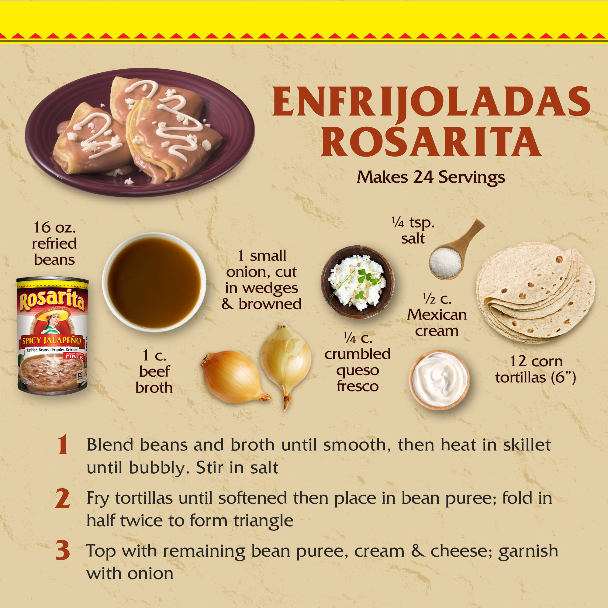Rosarita Spicy Jalapeno Refried Beans, 16 oz. thumbnail 4