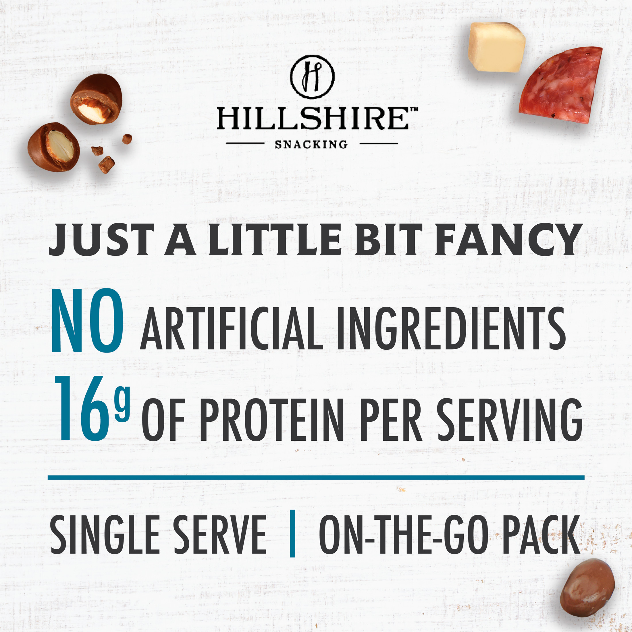 Hillshire Snacking Protein Bistro Bites, Italian Dry Salami, White Cheddar Cheese & Chocolate Covered Almonds Snack Pack, 2. thumbnail 2