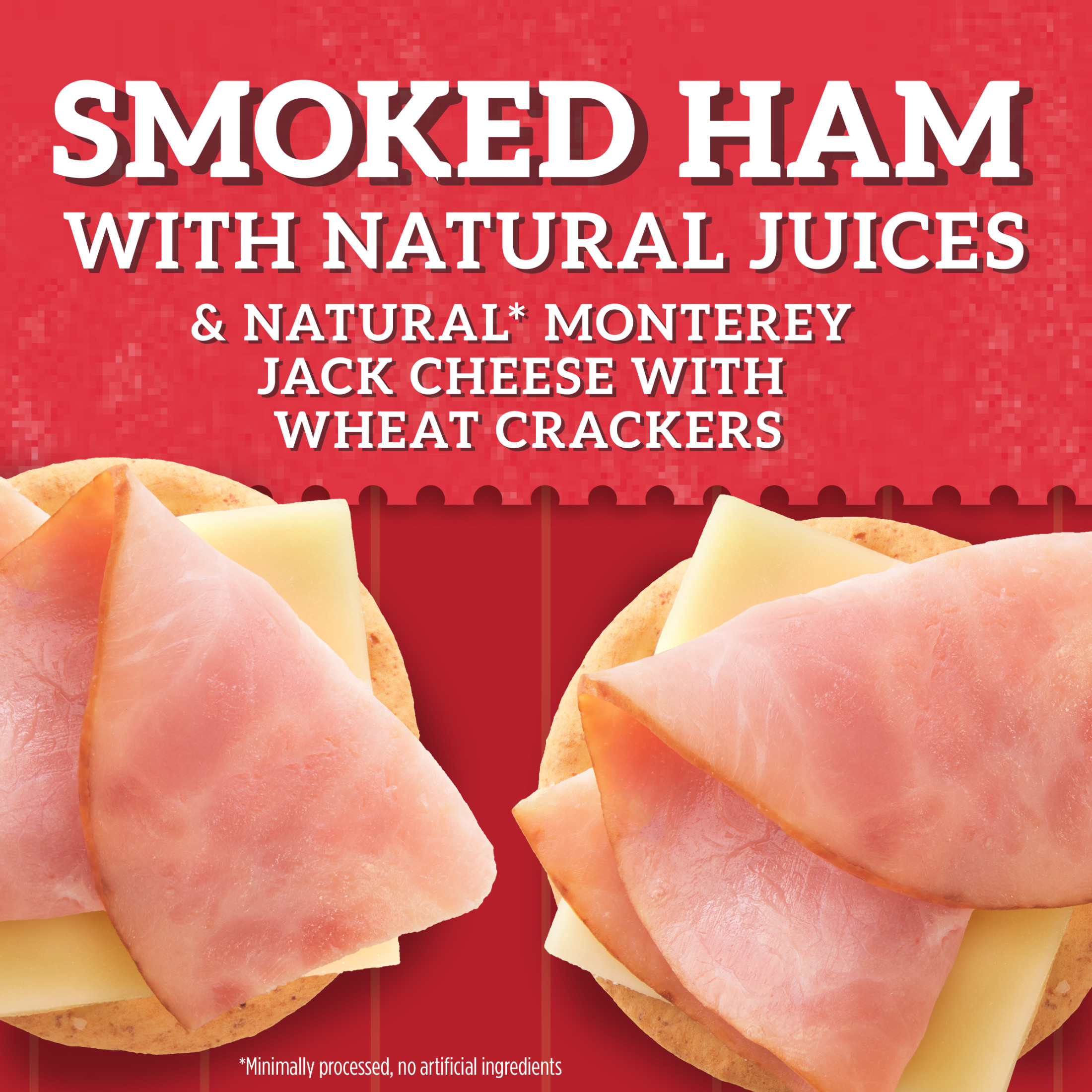 Hillshire Farm Protein Snack Pack, Smoked Ham, Monterey Jack Cheese, Wheat Crackers, 2.76 oz thumbnail 2