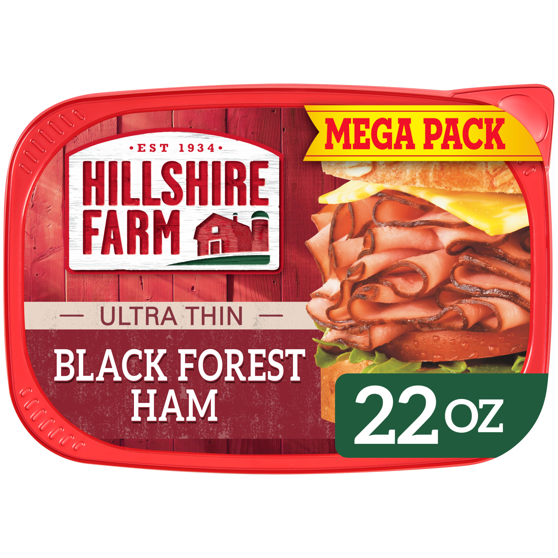Hillshire Farm Ultra Thin Sliced Black Forest Ham Deli Lunch Meat, 22 oz Plastic Tub