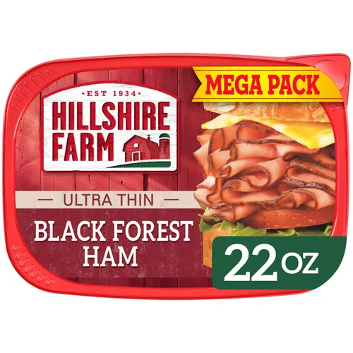 Hillshire Farm Ultra Thin Sliced Black Forest Ham Deli Lunch Meat, 22 oz Plastic Tub