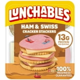 Lunchables Ham & Swiss Cracker Stackers Snack Kit, 3.2 oz Tray