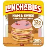 Lunchables Ham & Swiss Cracker Stackers Snack Kit, 3.2 oz Tray