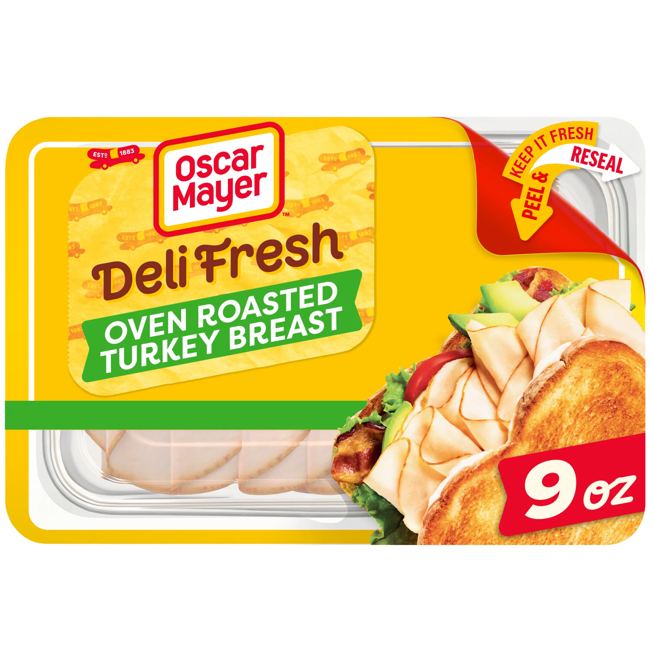 Oscar Mayer Deli Fresh Oven Roasted Turkey Breast, for a Low Carb Lifestyle, 9 Oz Tray