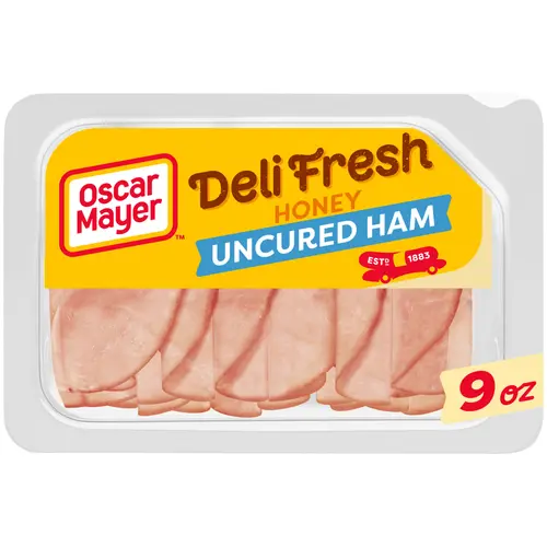 Oscar Mayer Deli Fresh Honey Uncured Sliced Ham Deli Lunch Meat, 9 Oz Package