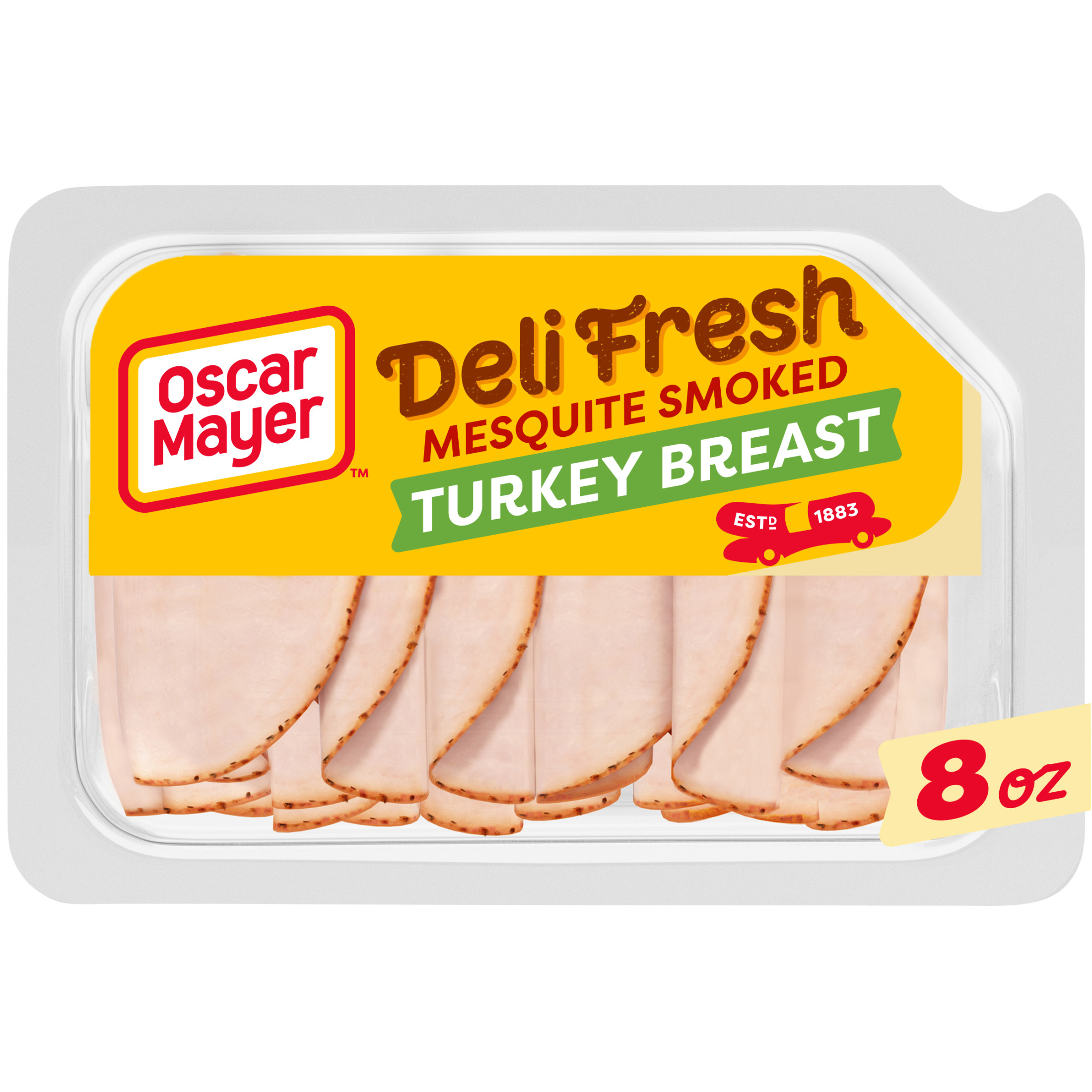 Oscar Mayer Deli Fresh Mesquite Smoked Sliced Turkey Breast Deli Lunch Meat, 8 oz Package